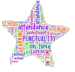 Attendance page star full of words