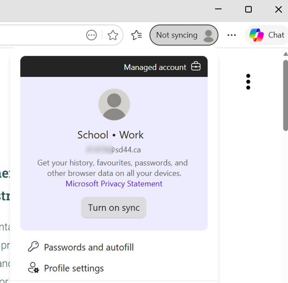 Edge Sync is off